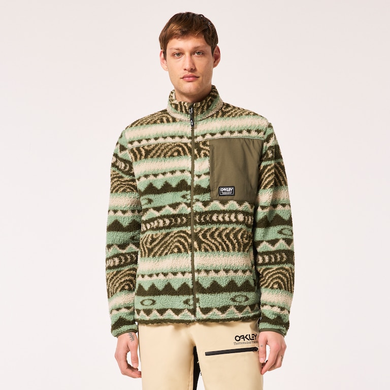 Mountain Fire Sherpa - Green Norway Pattern