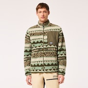 Mountain Fire Sherpa - Green Norway Pattern