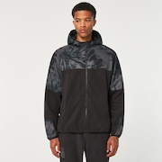 Wanderlust Fz Hoodie - Black/Mountain Td Print