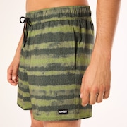Blur Stripes Rc 16" Beachshort - Blurred Stripe Green
