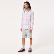 Podium Plaid Ls Flannel - Lunar Rock/Toadstool Check