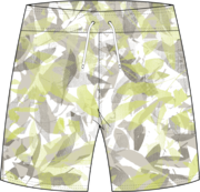 Canary Palms Rc 18" Beachshort - Camo Palm Sulphur