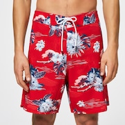 Tropical Bloom 18 Boardshort - Redline Hawai