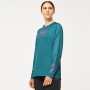 Wmns  Factory Pilot LS Jersey - Bayberry