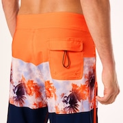 Palm Florals Rc 19” Boardshort - Soft Orange