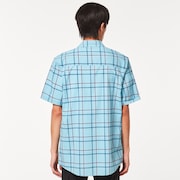 Pacific Button Down SS - Aviator Blue Check