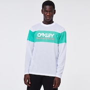 TNP Fiery Stripe LS Tee - White