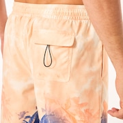 Canary Palms Rc 18" Beachshort - Palms Clouds Orange