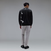 Skull Bold Sweater Mock Shirt - Pitch Black