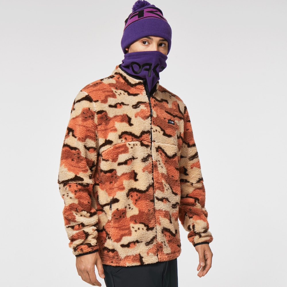 Oakley 迷彩柄オレンジジャケット Oakley Hillside Sherpa Fz Fleece in B1B Camo Desert | Oakley