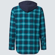 Hooded Button Down - Blue Check