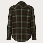 Tc Skull Flannel Shirt - Green/Brown