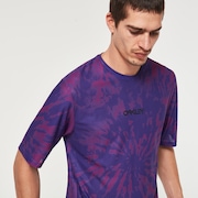 Ride Free Ss Jersey - Purple Mountain Td Print