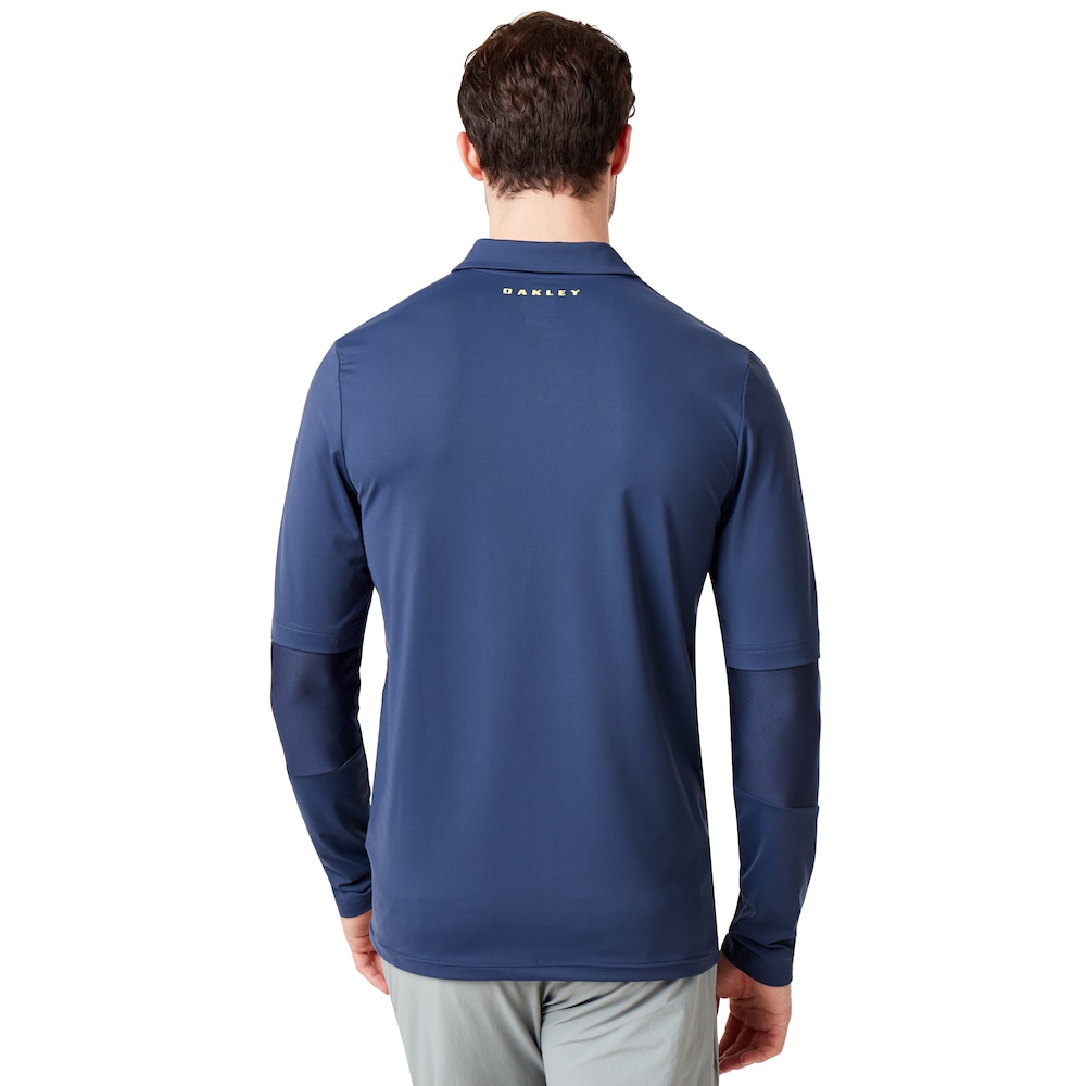 Oakley Engineered Insert Long Sleeve Polo in Foggy Blue | Oakley