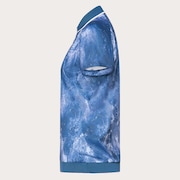 Elevate Squeeze Hem Polo - Blue Storm Print