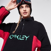 TNP Women's Sherpa Fleece - Black/Rubine