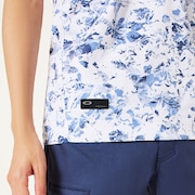 Skull Geo Foliage Shirt - White Print