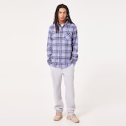 Podium Plaid Ls Flannel - New Lilac/Black Check