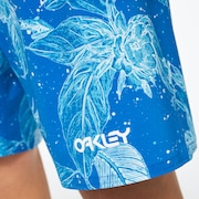 Retro Split 21 Boardshort - Light Blue Flower/Stripe