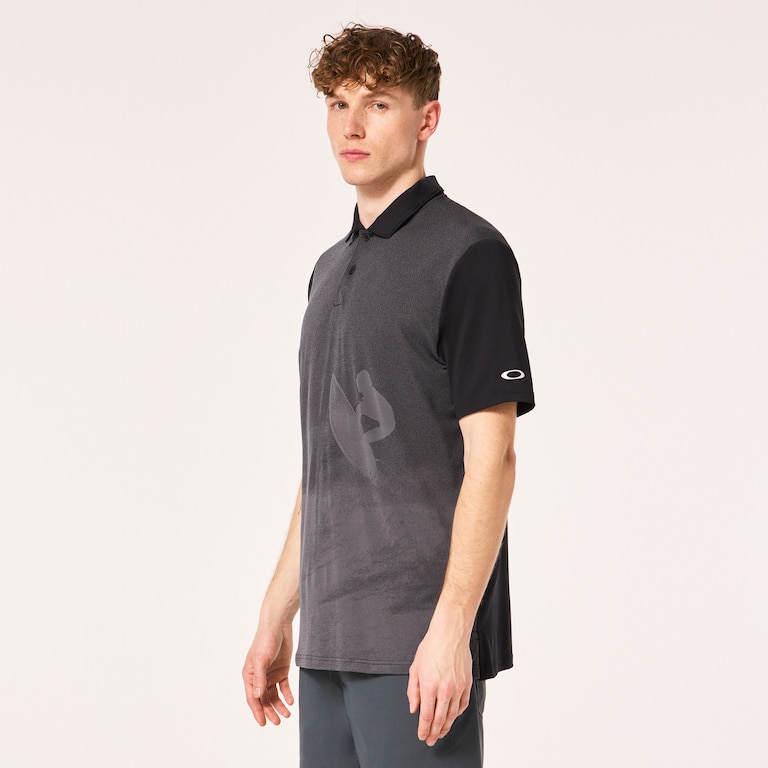 Jacquard Printed Polo - Blackout