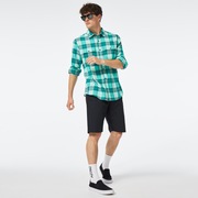 Cabin Button Down LS - Light Green Check