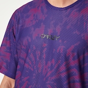 Ride Free Ss Jersey - Purple Mountain Td Print