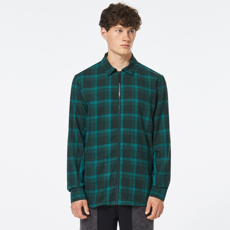 Bonfire Full Zip LS - Bayberry Check