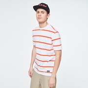 Six Stripes Short Sleeve  Tee - White