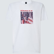 USA Flag Picture Short Sleeve Tee - White