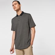 Oakley Jacquard Stripe Polo - Blackout