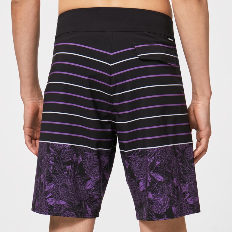 Split Floral 20 Rc Boardshorts - Purple Flower/Stripe
