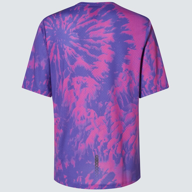Ride Free Ss Jersey - Purple Mountain Td Print