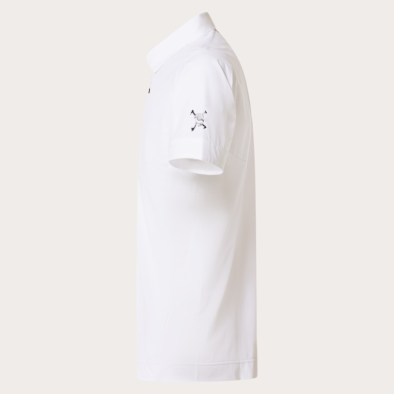 Skull Ideally Hybrid Zip Shirt - White