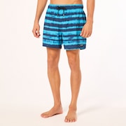 Blur Stripes Rc 16" Beachshort - Blurred Stripe Blue