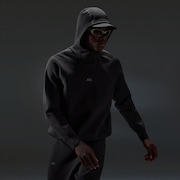 Latitude Veil Knitted Hoodie - Pitch Black