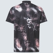 Skull Blurred Mock Shirt - Black Print