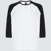 Relax Raglan 3/4 Tee - Off White/Black