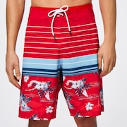 Retro Bloom 20 Boardshort - Red Line Hawai/Stripe