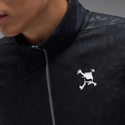 Skull Embossed LS Mock Shirt 2.0 - Pitch Black