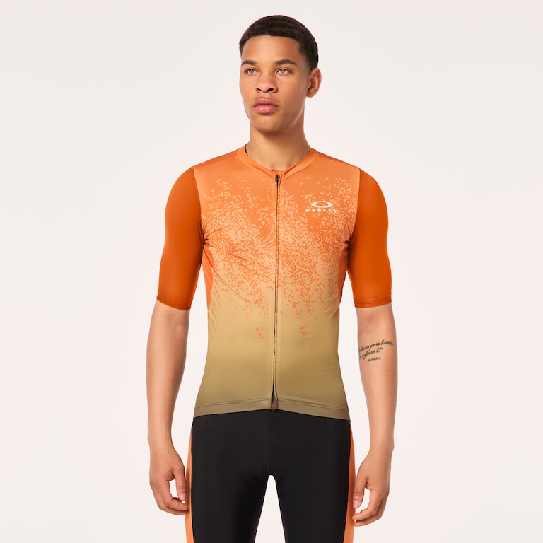 Endurance Dazzle Camo Jersey - Orange/Green Pixel Pt