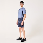 Skull Heat Block Staple Shorts - Black Print