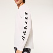 Slant Logo Print L/S Tee 8.0 - White