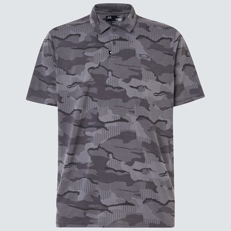 Oakley Jaquard Camo Polo - Blackout