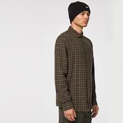 Podium Plaid Ls Flannel - New Dark Brush Check