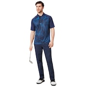 Mirror Graphic Polo - Foggy Blue