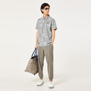 Skull Geo Foliage Shirt - Brown Print