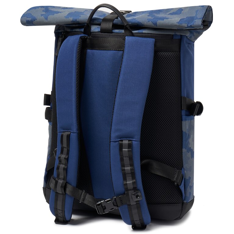 Utility Rolled Up Backpack - Dark Blue Reflective