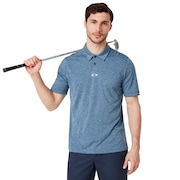 Aero Ellipse Polo - Ensign Blue Light Heather