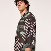 Ride Free LS Jersey - Green Stripe/Grip Camo