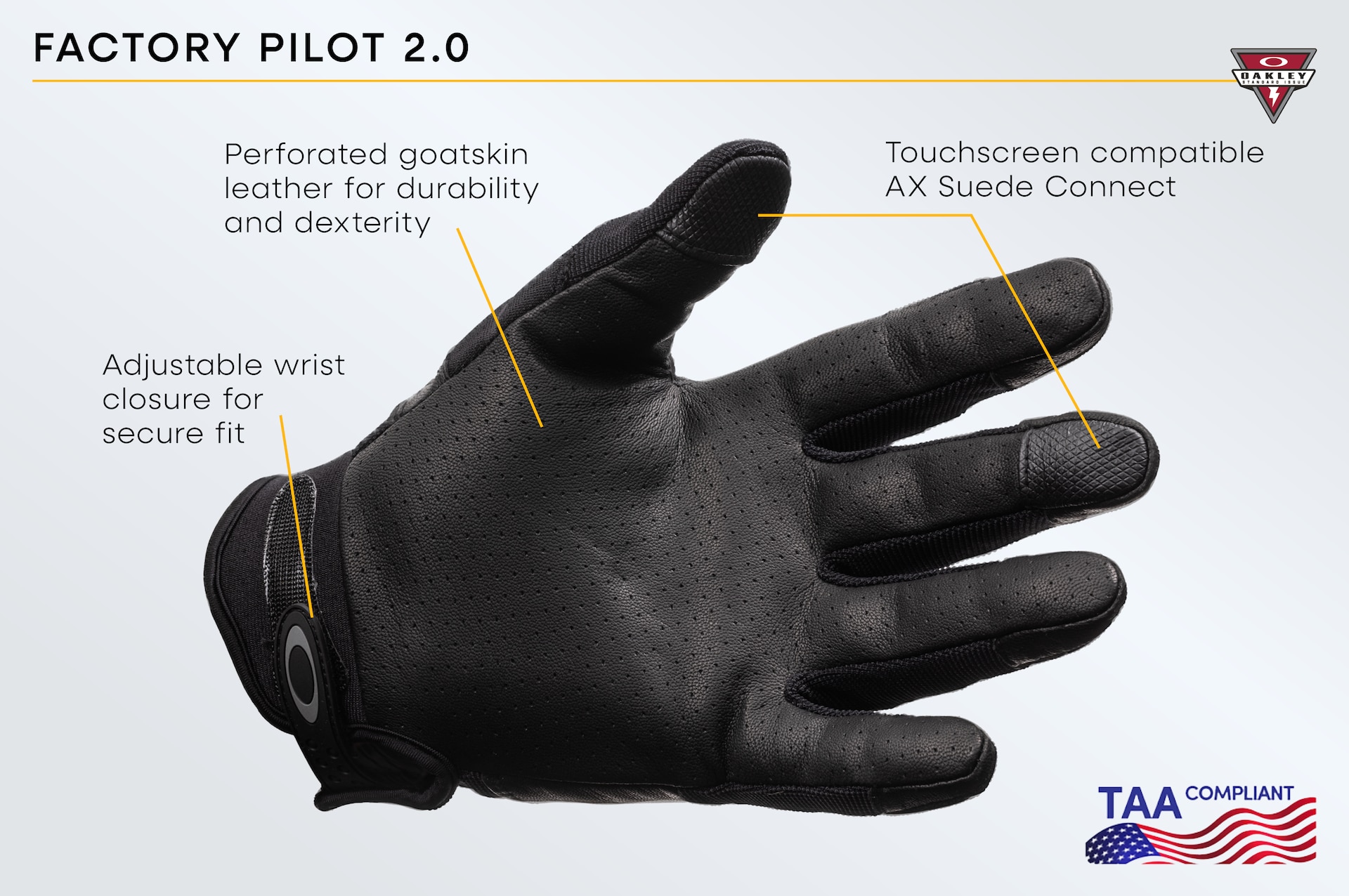Oakley Factory Pilot 2.0 Glove TAA Compliant in Black | Oakley® US